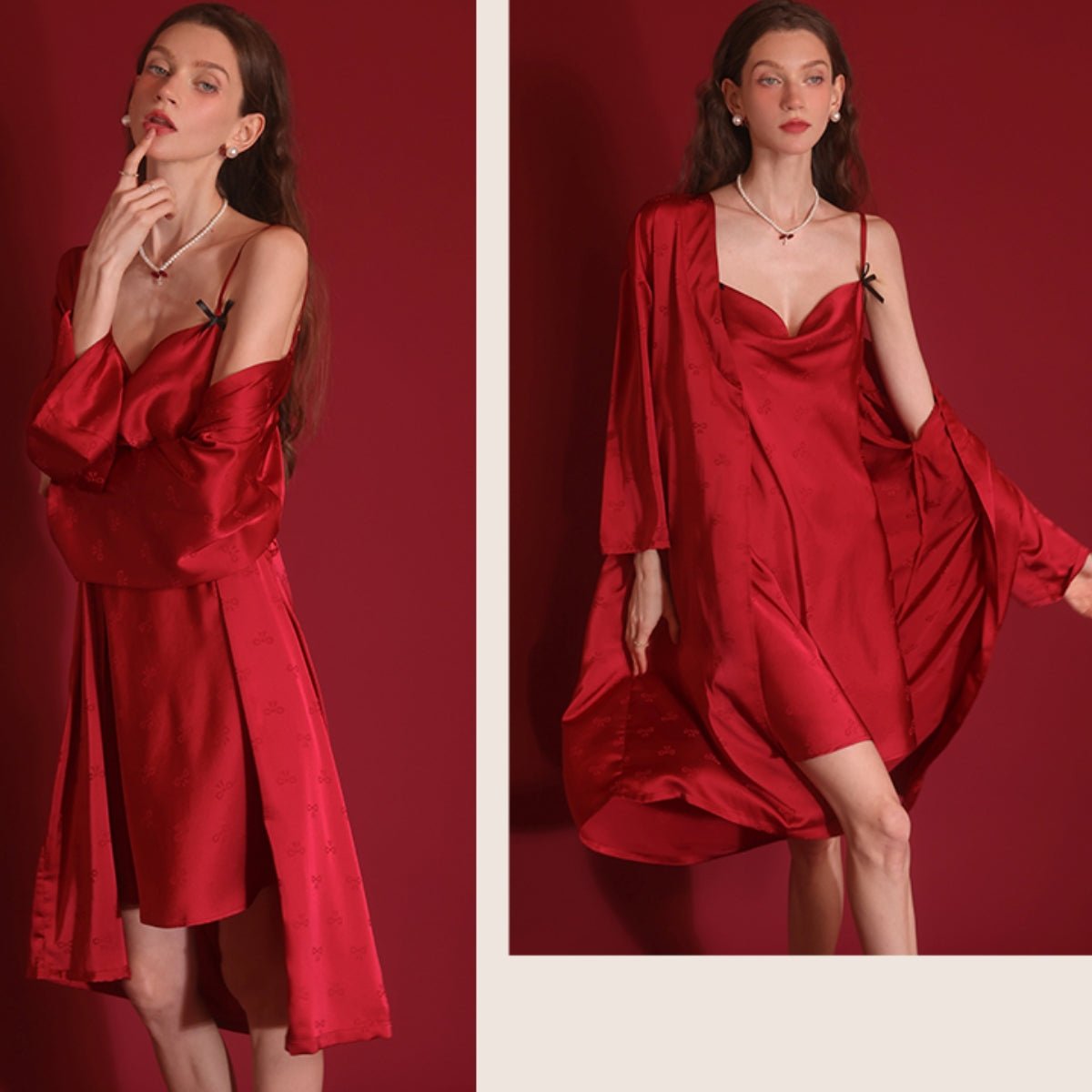 Alena satin robe LOVEFREYA Free size Red Intimates