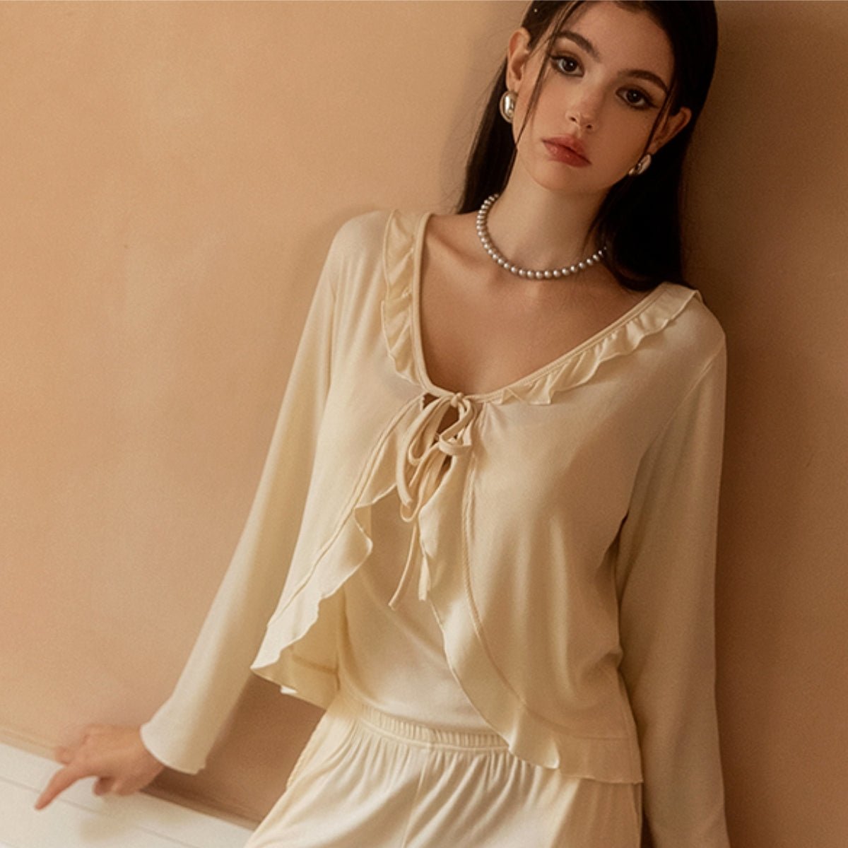 Bernie modal cotton cardigan PJ set LOVEFREYA Small Grey Intimates