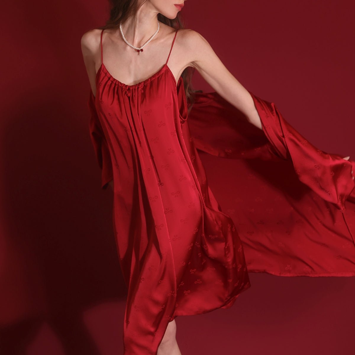 Casey midi satin slip LOVEFREYA Small Black Intimates