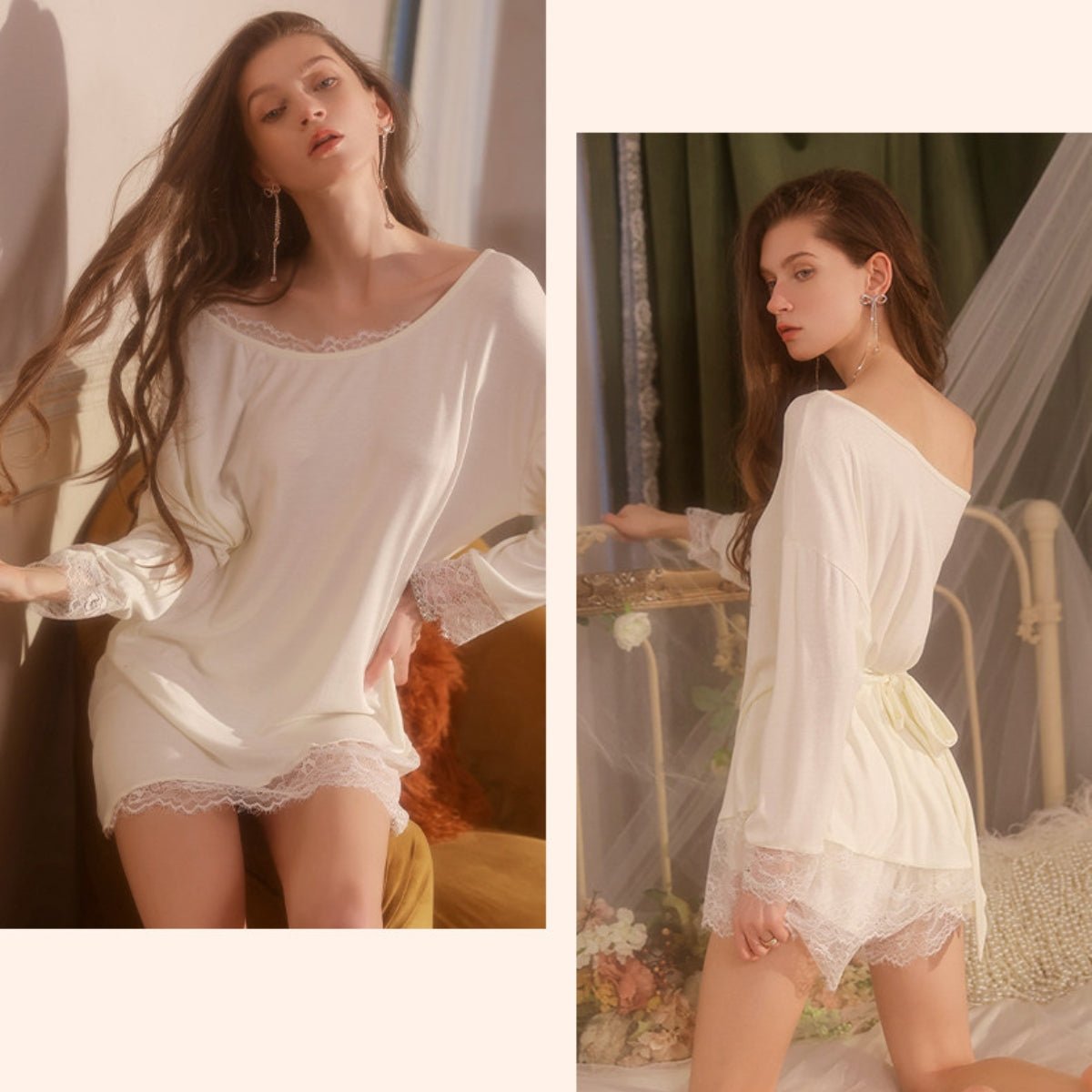 Cassie modal cotton cami set LOVEFREYA Free size Cream white Intimates