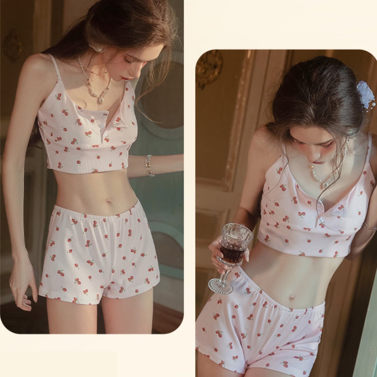 Elle cotton cami set LOVEFREYA Small Pink Intimates