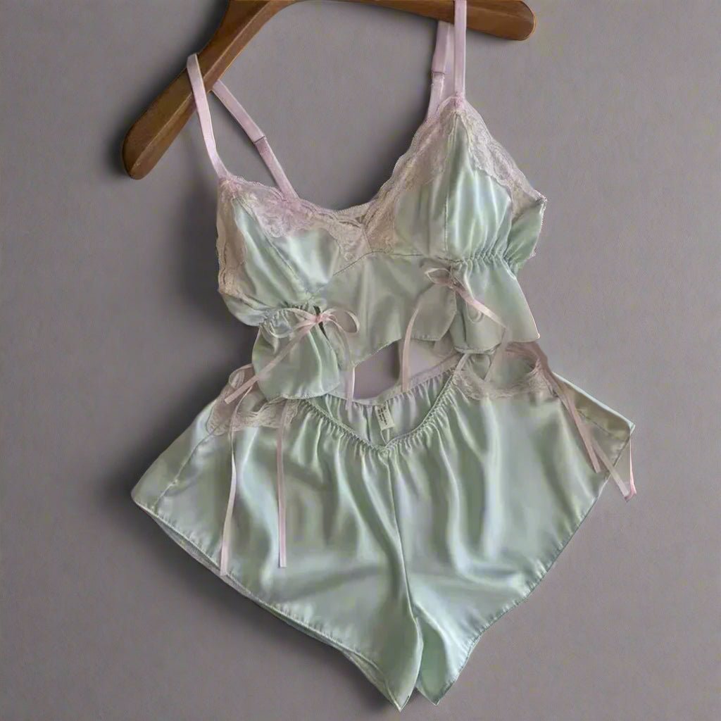 Hey cutie satin cami set LOVEFREYA Small L green Intimates