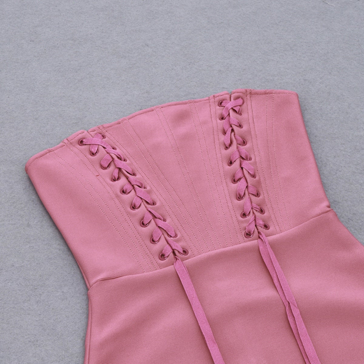 Jamie laced front tube bandage LOVEFREYA XS Pink Dresses