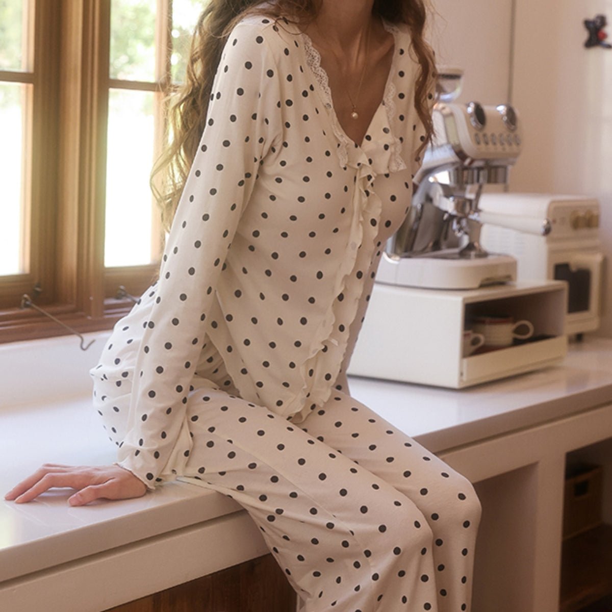 Jane long sleeve modal cotton pj set LOVEFREYA Small Grey Intimates