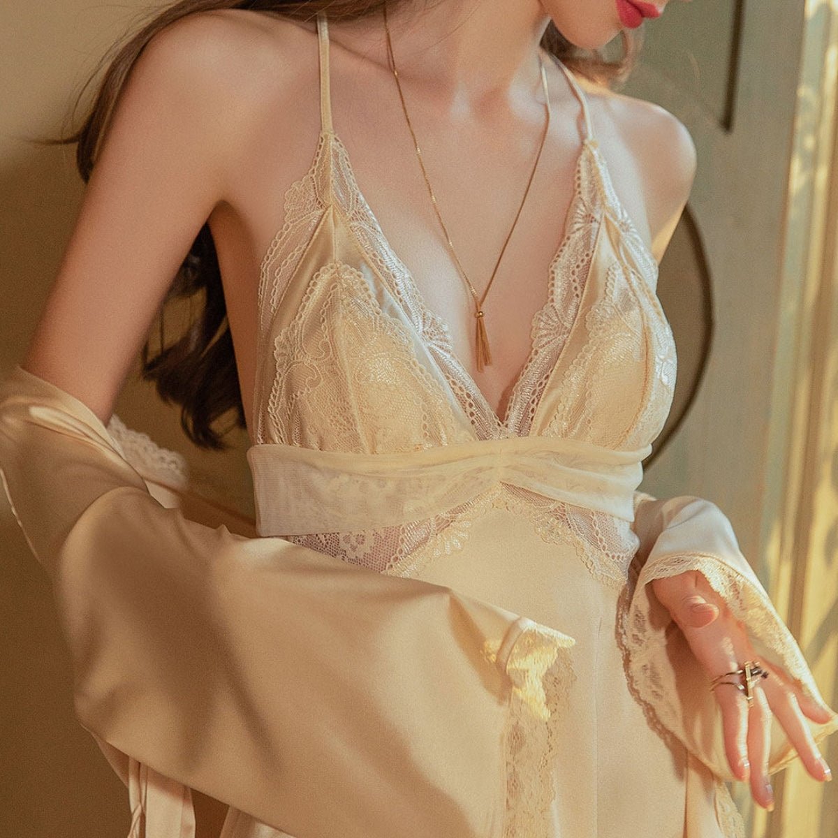 Jezebel satin slip LOVEFREYA Small Gold Intimates