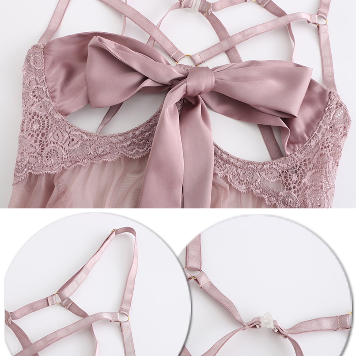 Kaia mesh babydoll set LOVEFREYA Small L purple Intimates