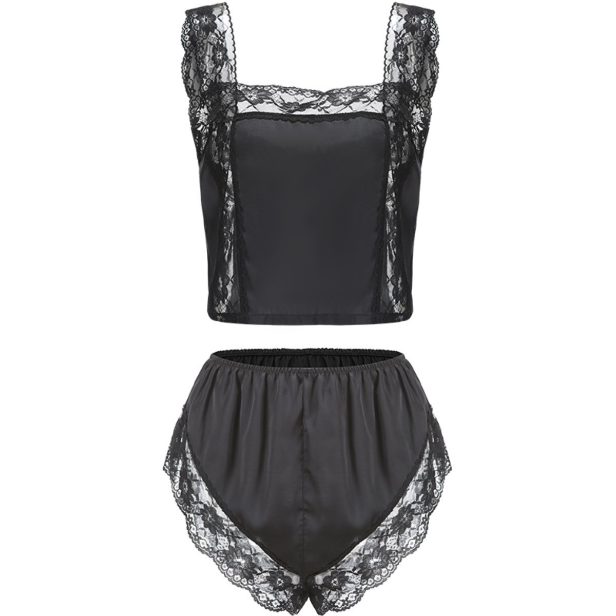 Kalina satin cami set LOVEFREYA Free size Black Intimates