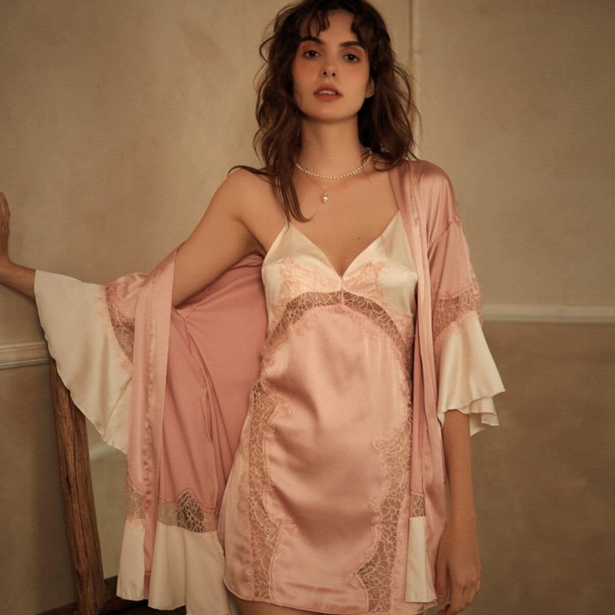 Leonida satin slip LOVEFREYA Small Teal blue Intimates