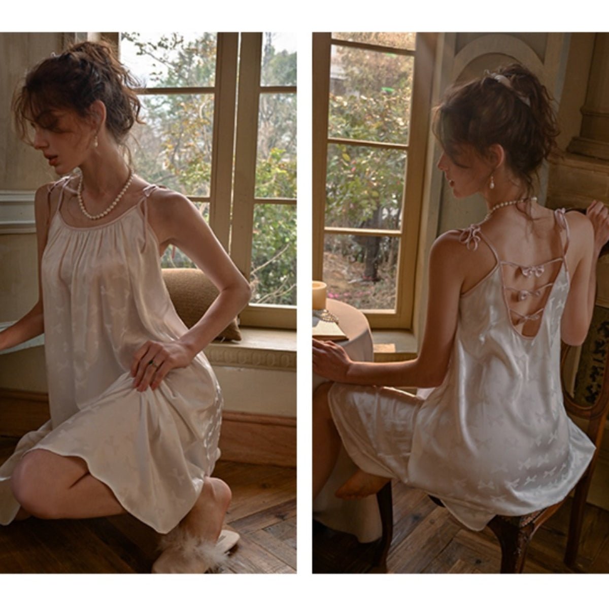 Lorrin midi satin slip LOVEFREYA Small L purple Intimates