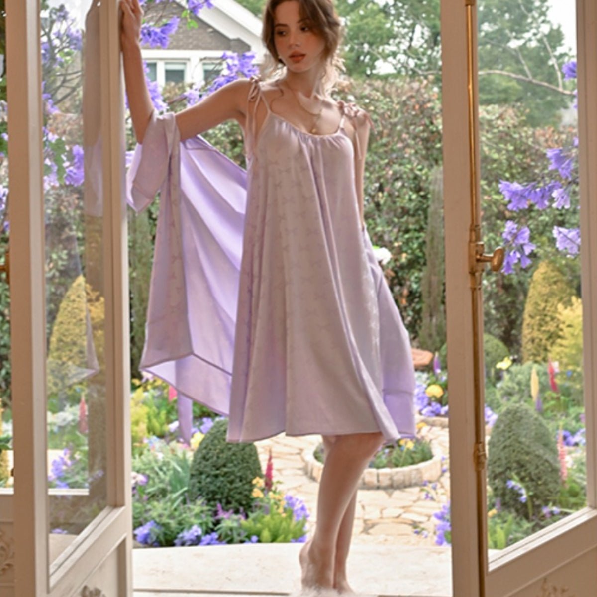 Lorrin midi satin slip LOVEFREYA Small White Intimates