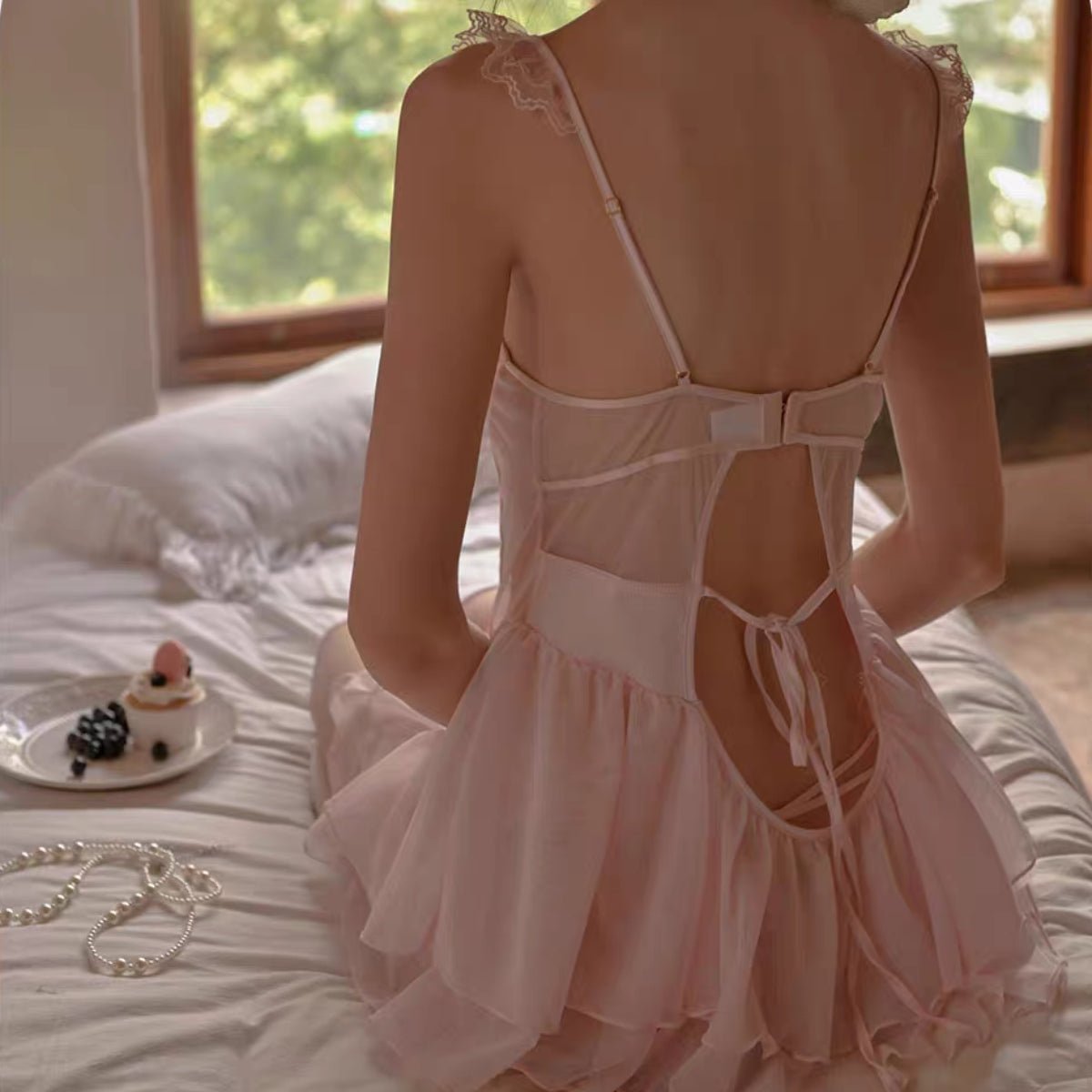 Lou mesh slip set LOVEFREYA Small Black Intimates