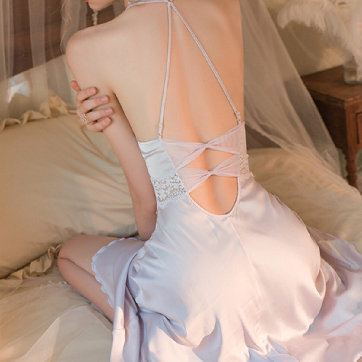 Maya satin slip LOVEFREYA Small Pink Intimates