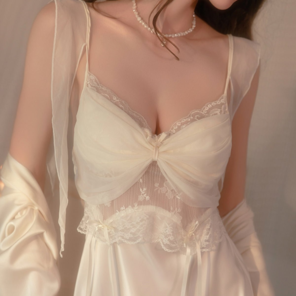 Nori mesh and satin slip LOVEFREYA Small Mint Intimates