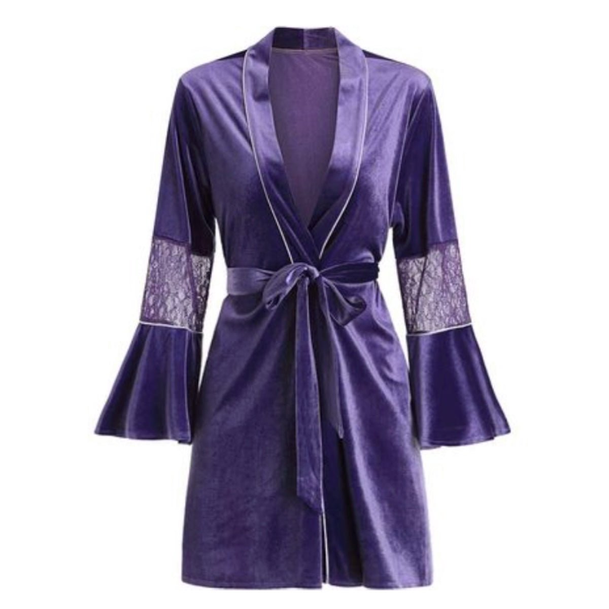 Pernilla velvet robe LOVEFREYA Free size Royal purple Intimates
