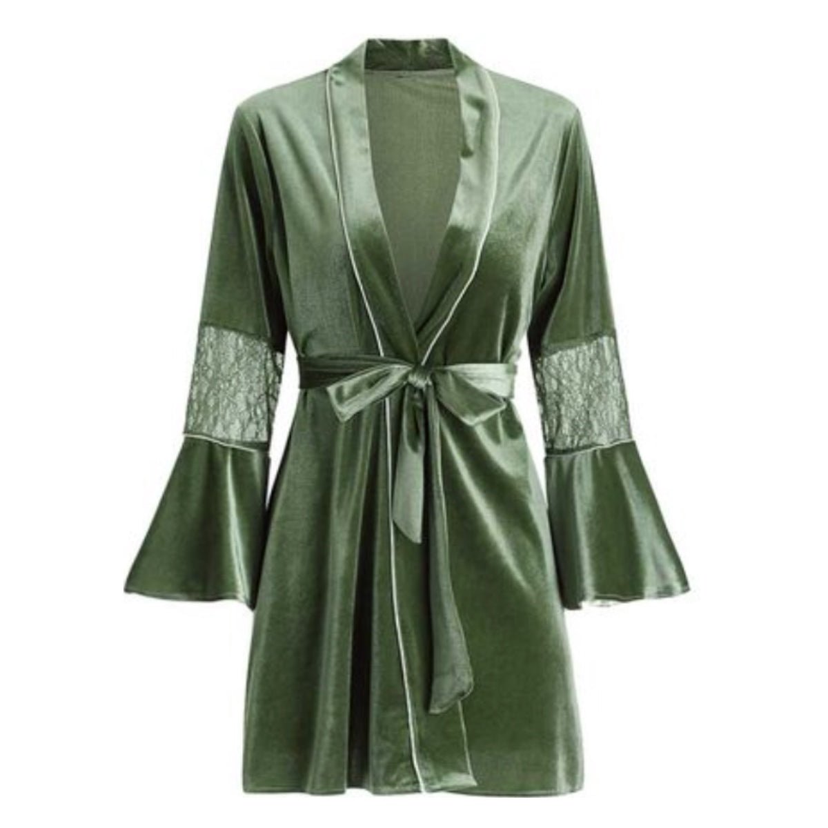 Pernilla velvet robe LOVEFREYA Free size Avocado green Intimates