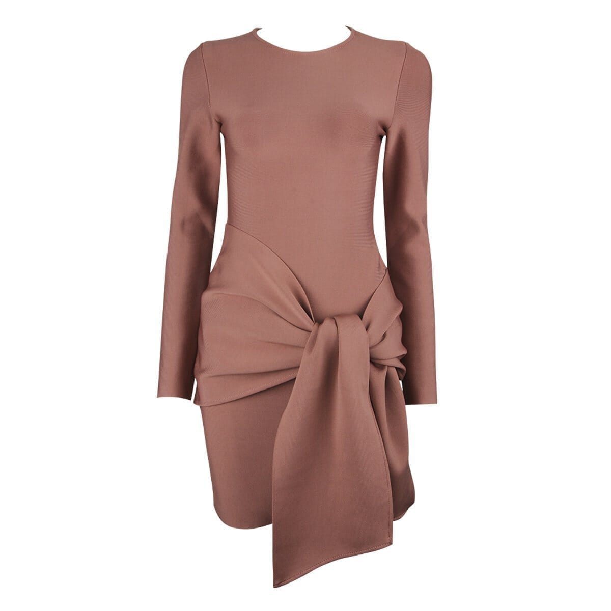 Simple long sleeve bandage LOVEFREYA XS Brown Dress