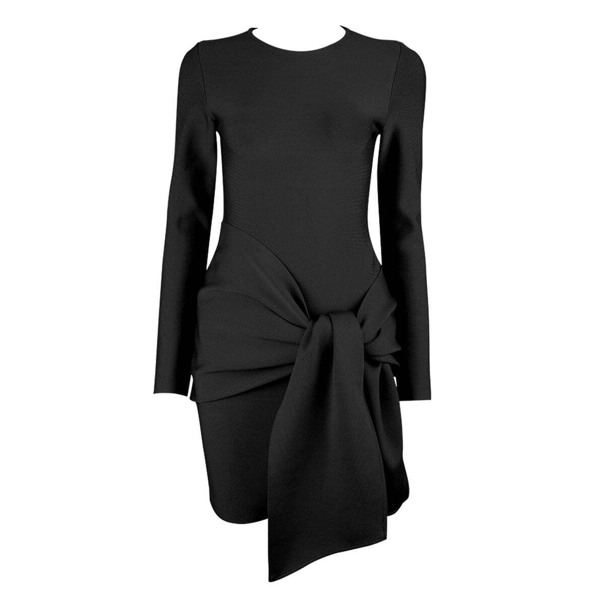 Simple long sleeve bandage LOVEFREYA XS Black Dress