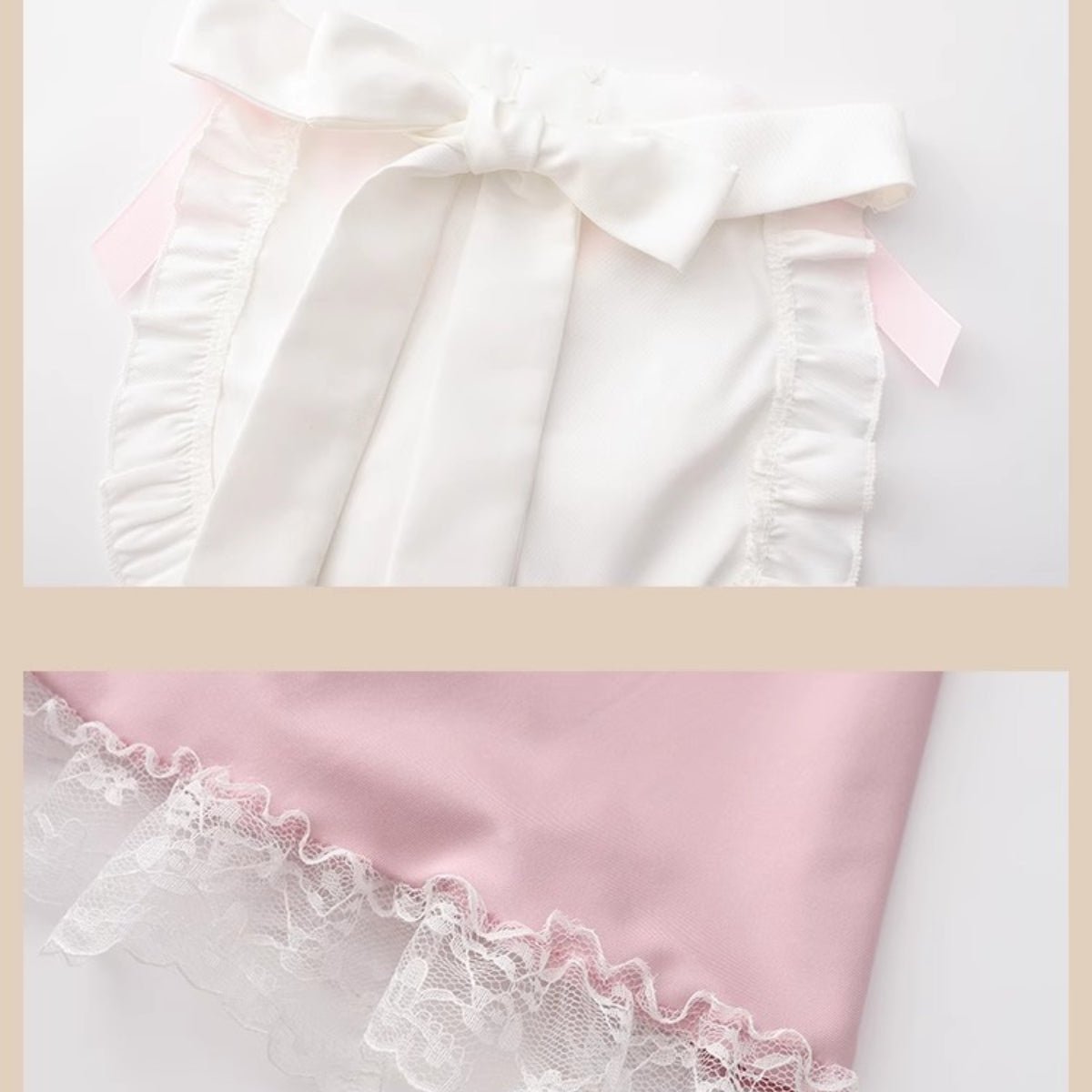 Sweet little maid satin costume set LOVEFREYA Free size Black Intimates