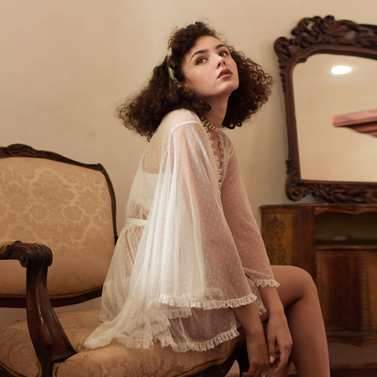 Tala mesh robe LOVEFREYA Free size White Intimates