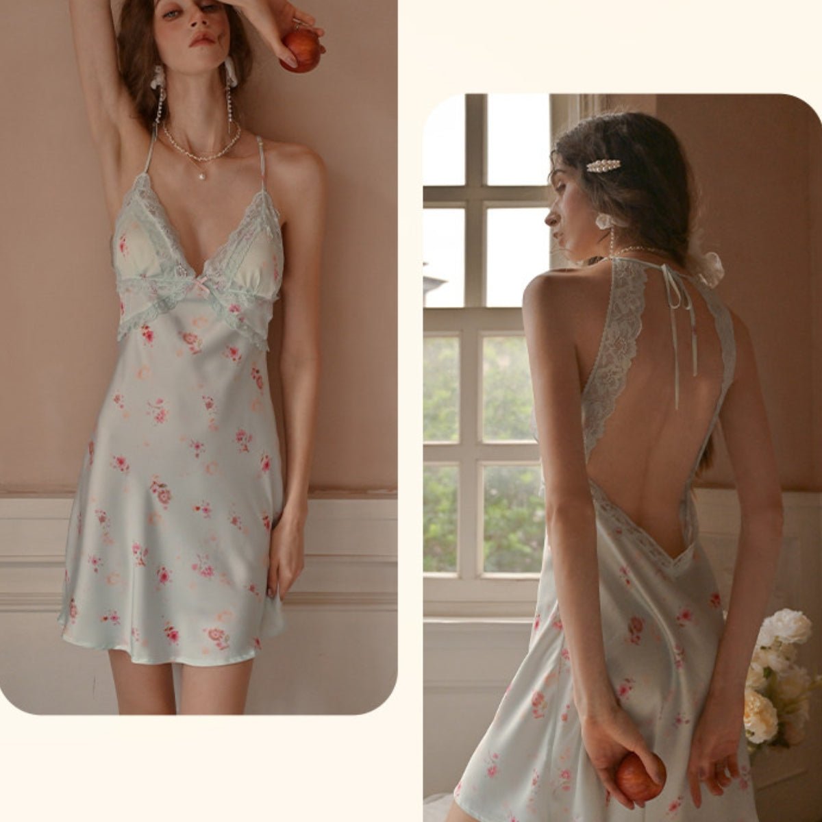 Velle lace and satin slip LOVEFREYA Small L blue Intimates
