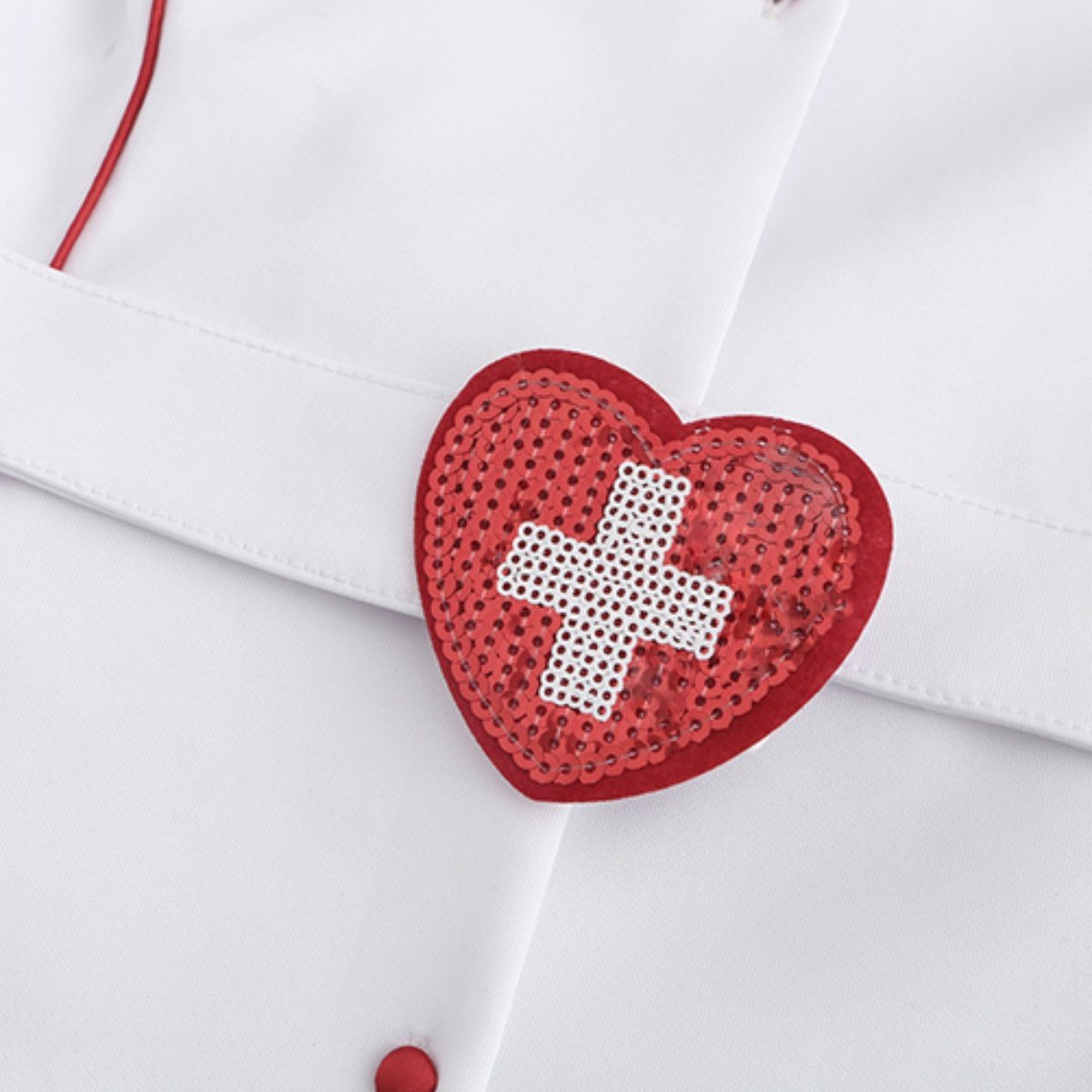 Mini halter cotton nurse costume set LOVEFREYA Small White Intimates