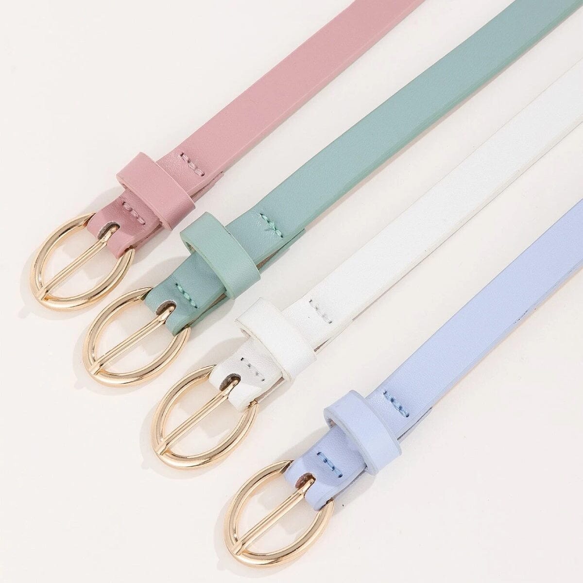 Pastel Oval buckle belt Bags Accessories LOVEFREYA 