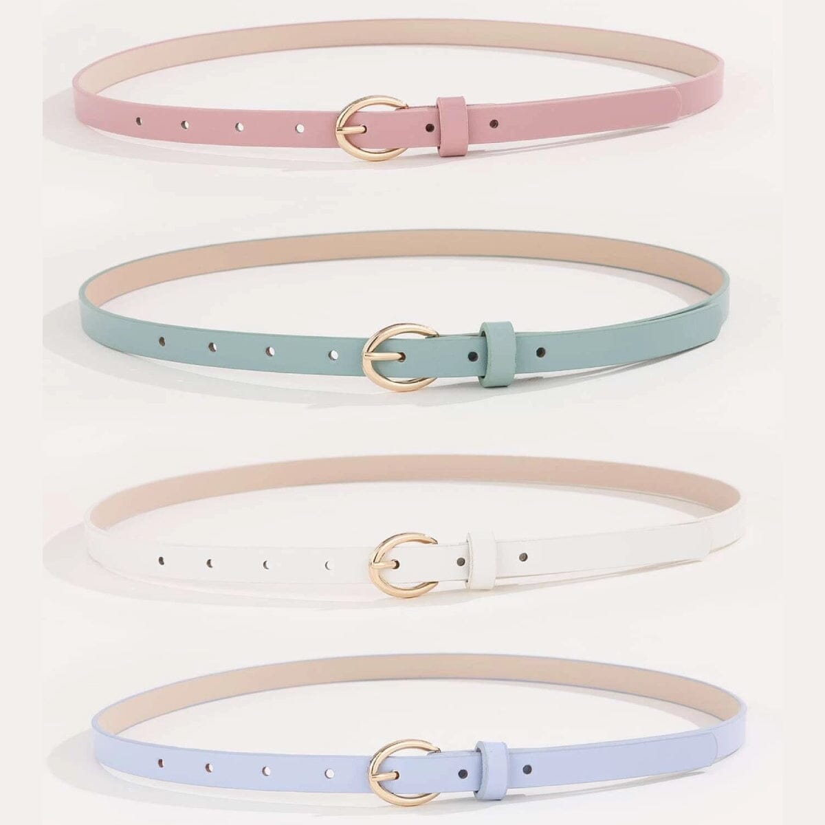 Pastel Oval buckle belt Bags Accessories LOVEFREYA 