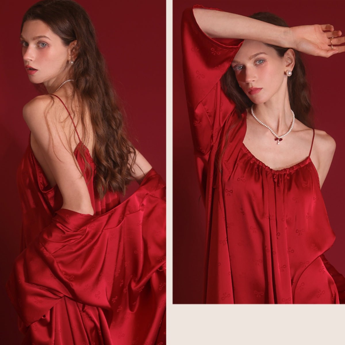 Alena satin robe LOVEFREYA Free size Red Intimates