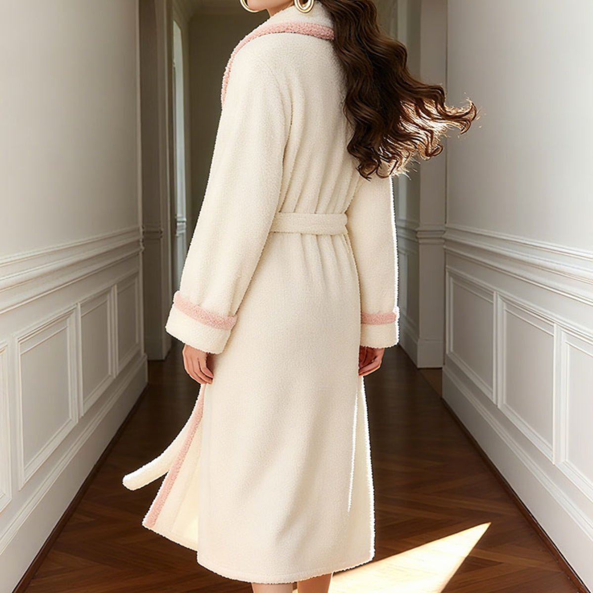 Dervia fleece robe LOVEFREYA Med Cream white Intimates