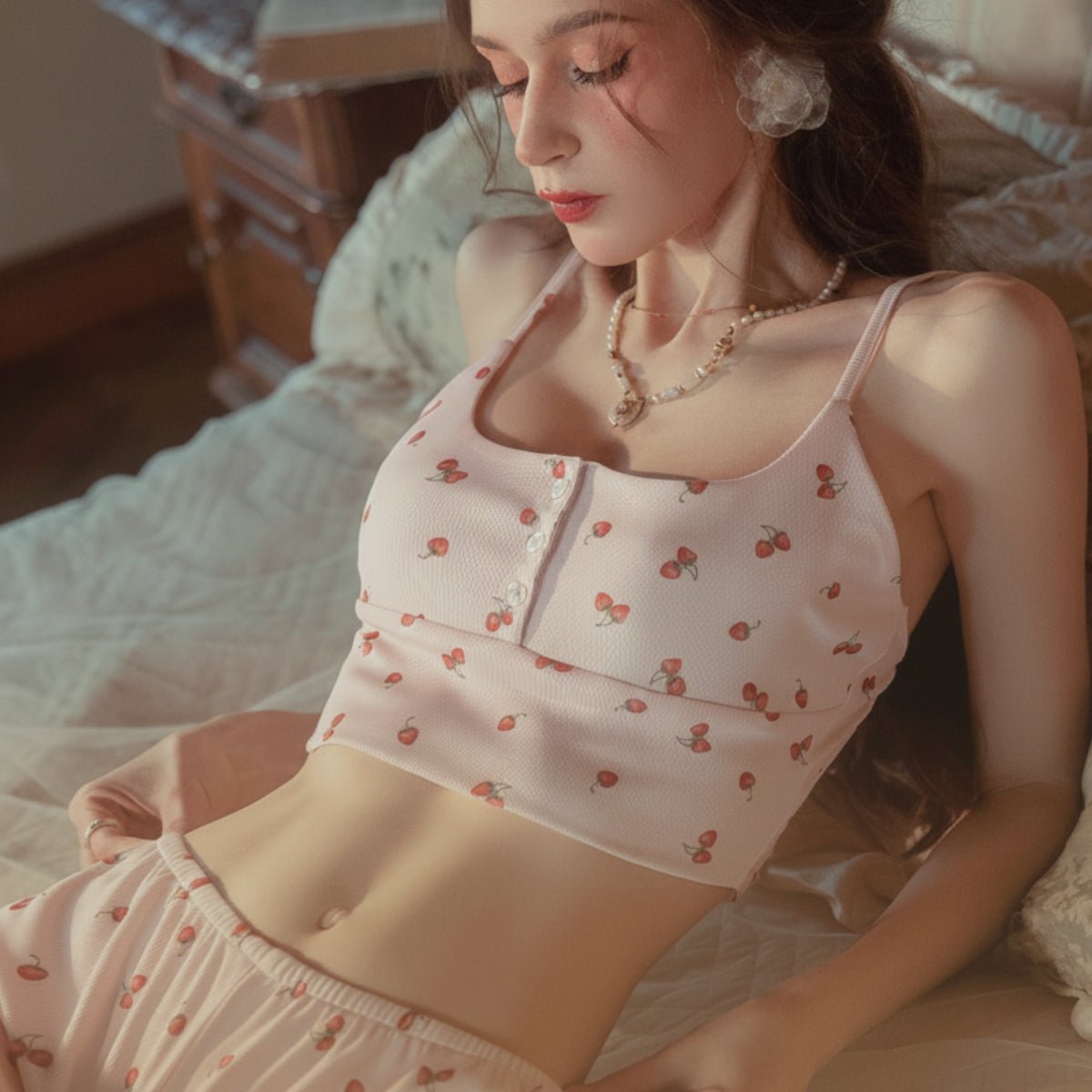 Elle cotton cami set LOVEFREYA Small Pink Intimates