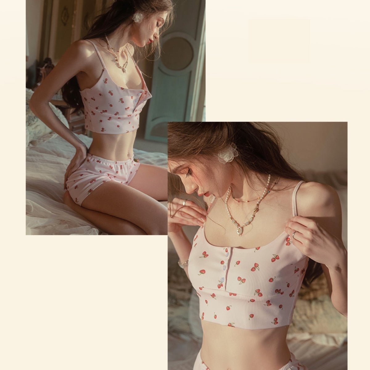 Elle cotton cami set LOVEFREYA Small Pink Intimates