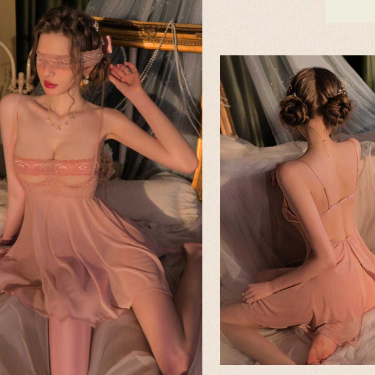 Hera mesh babydoll set LOVEFREYA Small Black Intimates