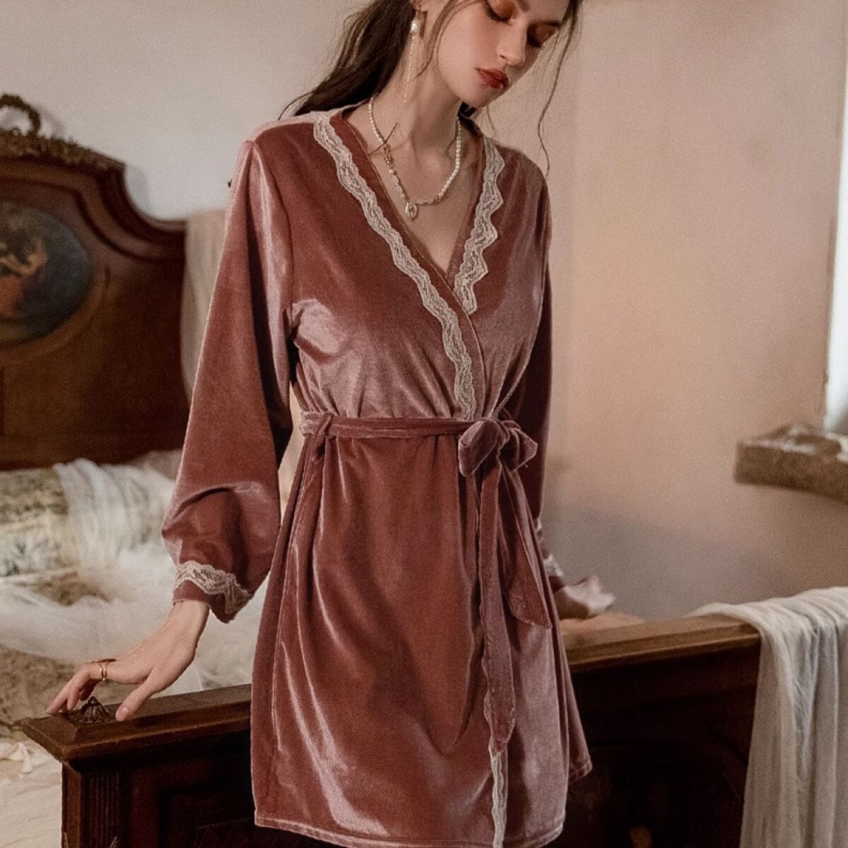 Illie velvet robe Intimates LOVEFREYA Free size Pink Velvet