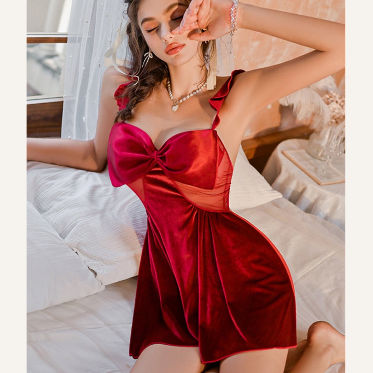 Laria velvet slip LOVEFREYA Small Wine Intimates