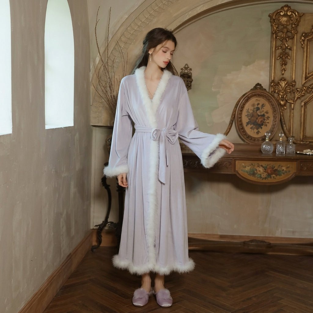 Lietta velvet robe LOVEFREYA Small L purple Intimates