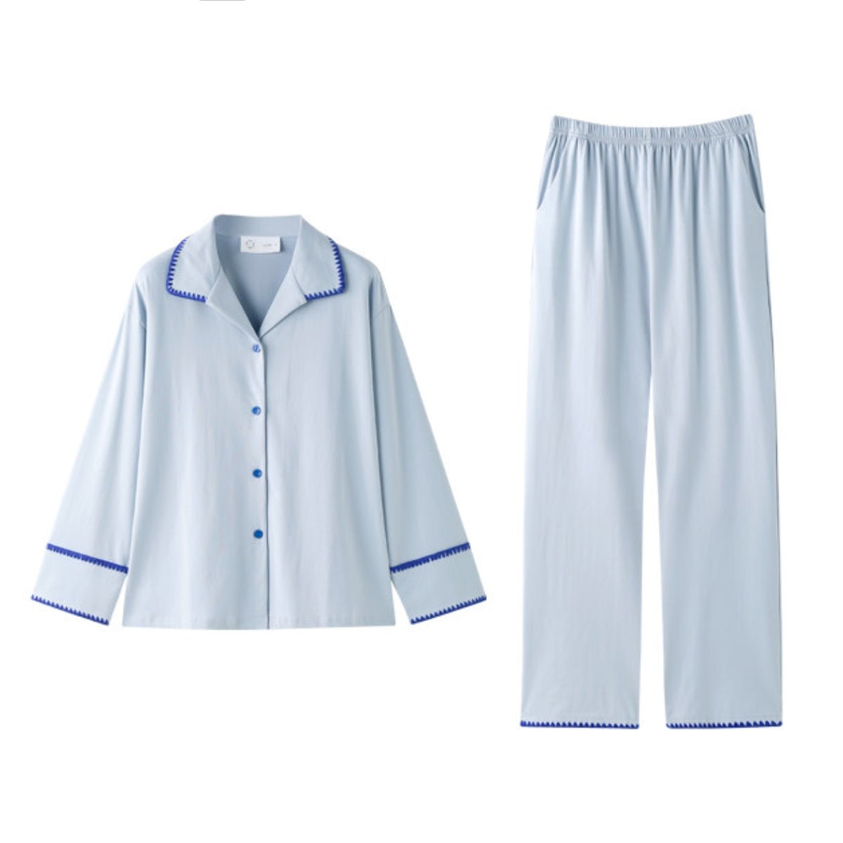 Mancy long sleeve cotton PJ Set LOVEFREYA Med Sky blue Intimates