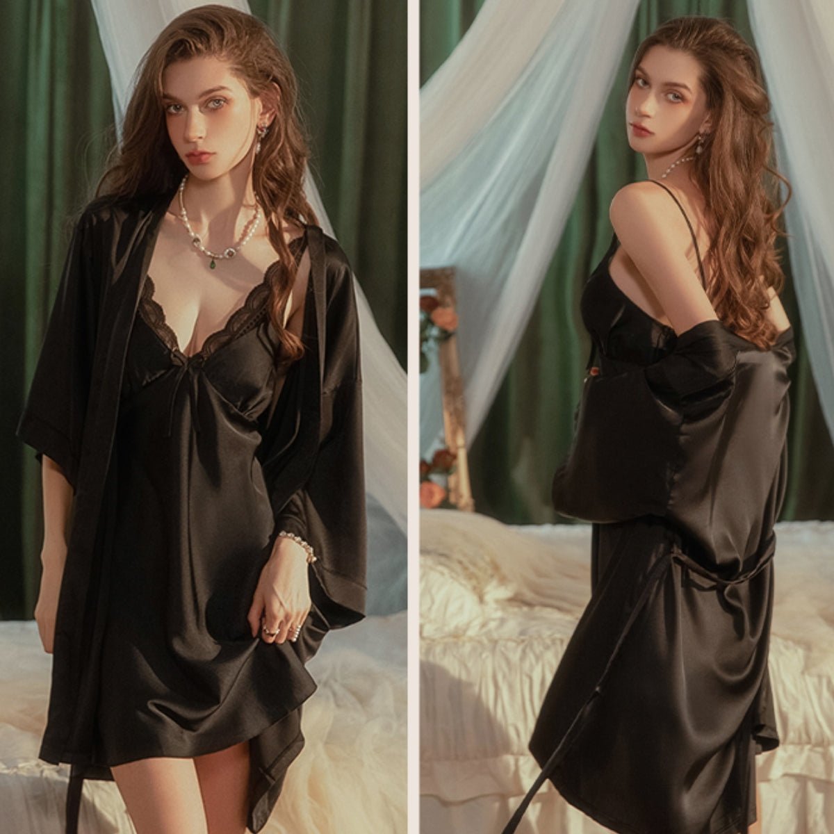 Riri satin slip LOVEFREYA Small Black Intimates