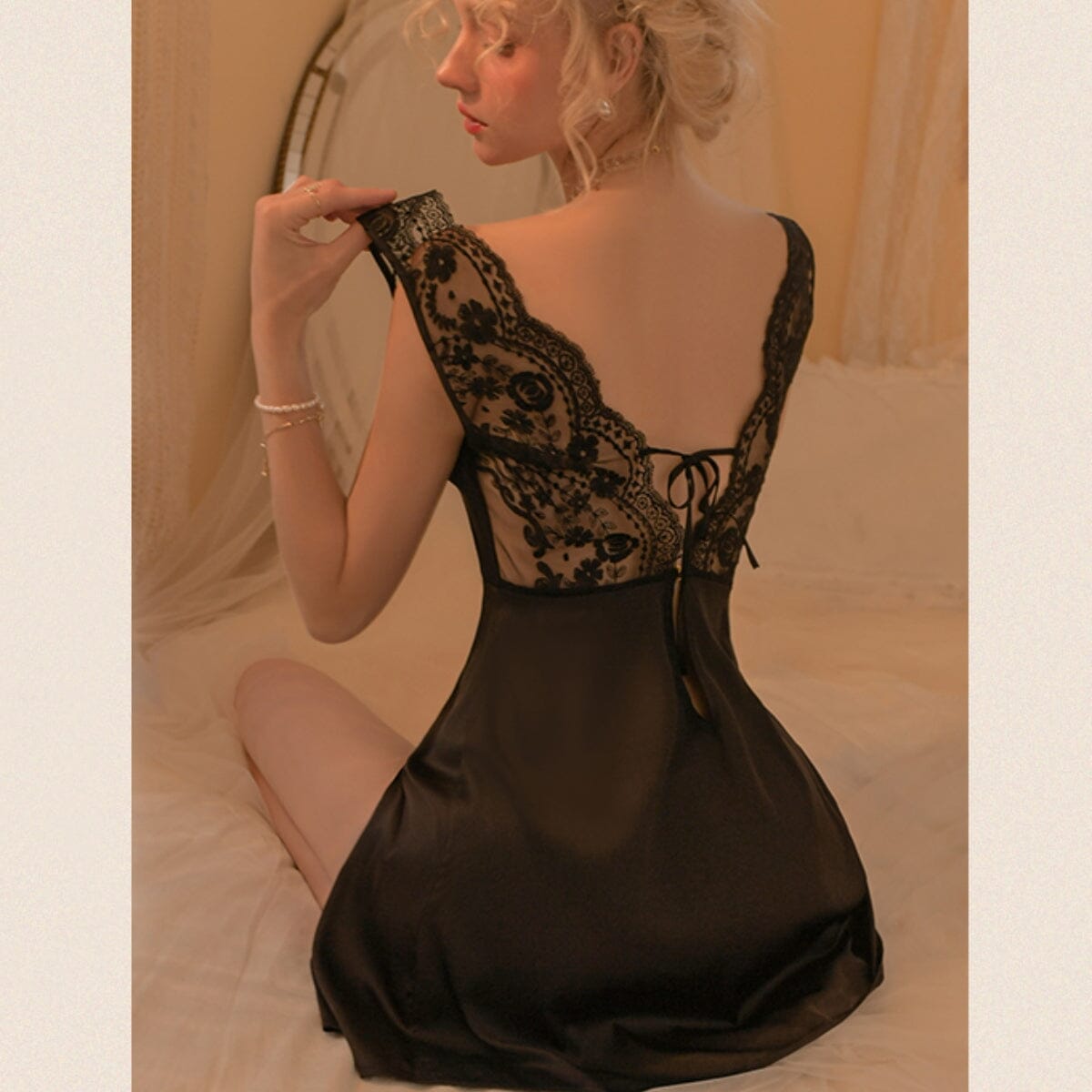 Roche lace and satin slip Intimates LOVEFREYA 