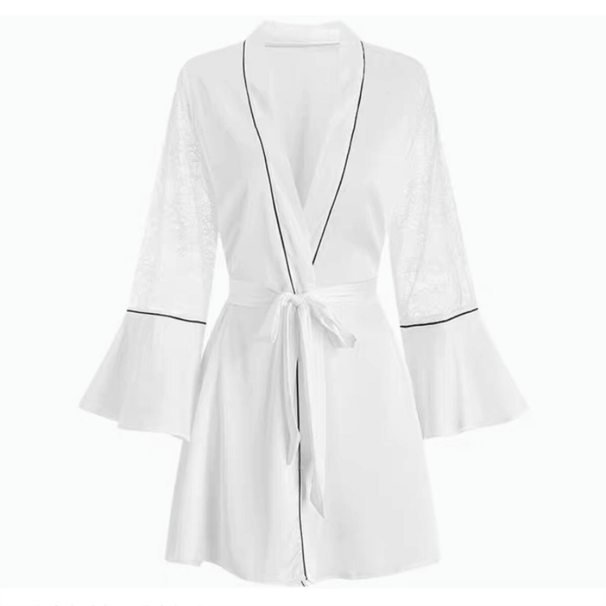 Romina lace and satin robe Intimates LOVEFREYA Free size White 