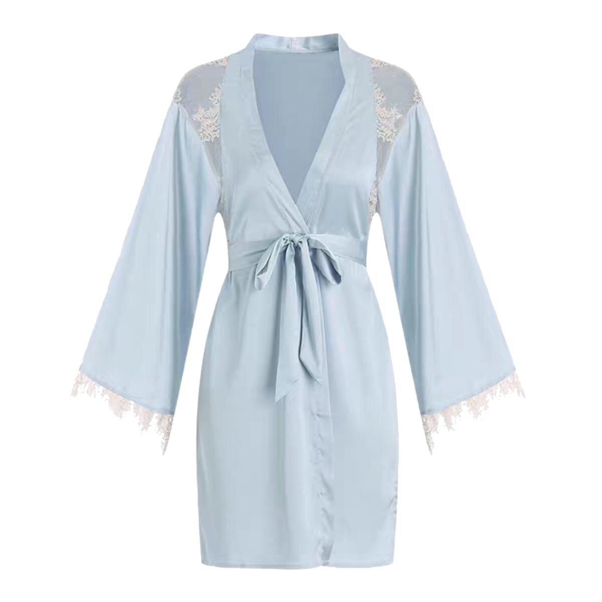 Tuy lace and satin robe Intimates LOVEFREYA Small L blue 