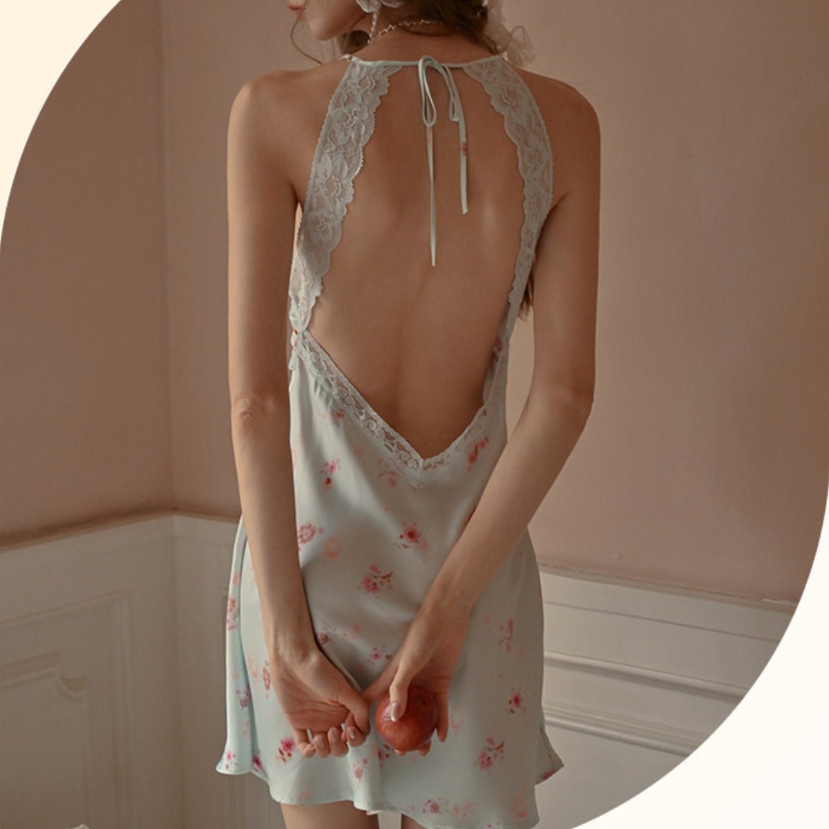 Velle lace and satin slip LOVEFREYA Small L blue Intimates
