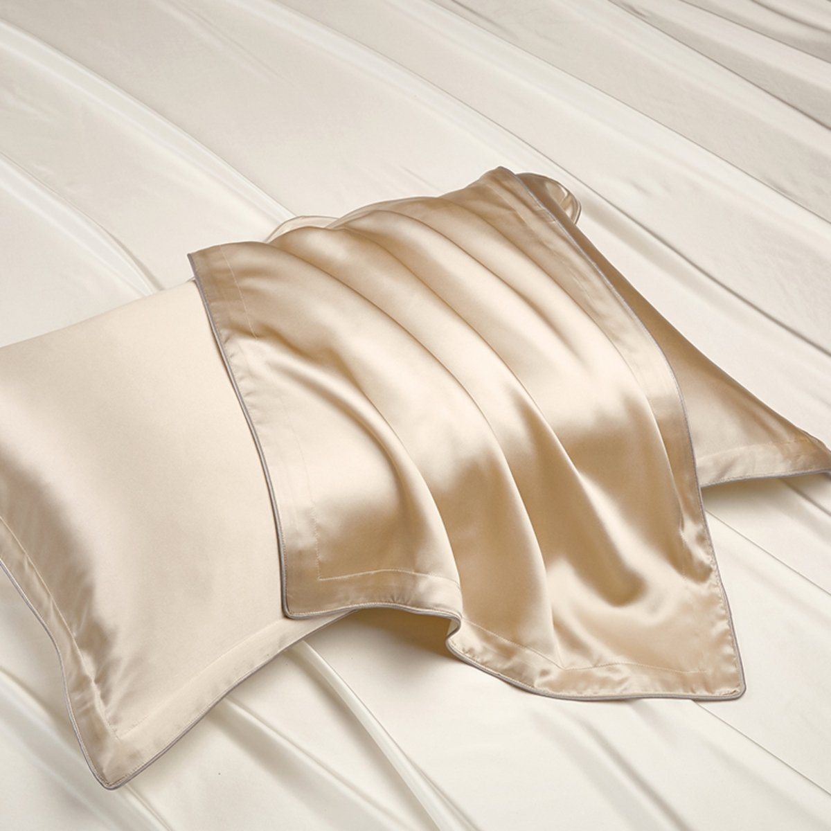100% natural mulberry silk pillow sham single side Accessories LOVEFREYA 48 x 74 Champagne 