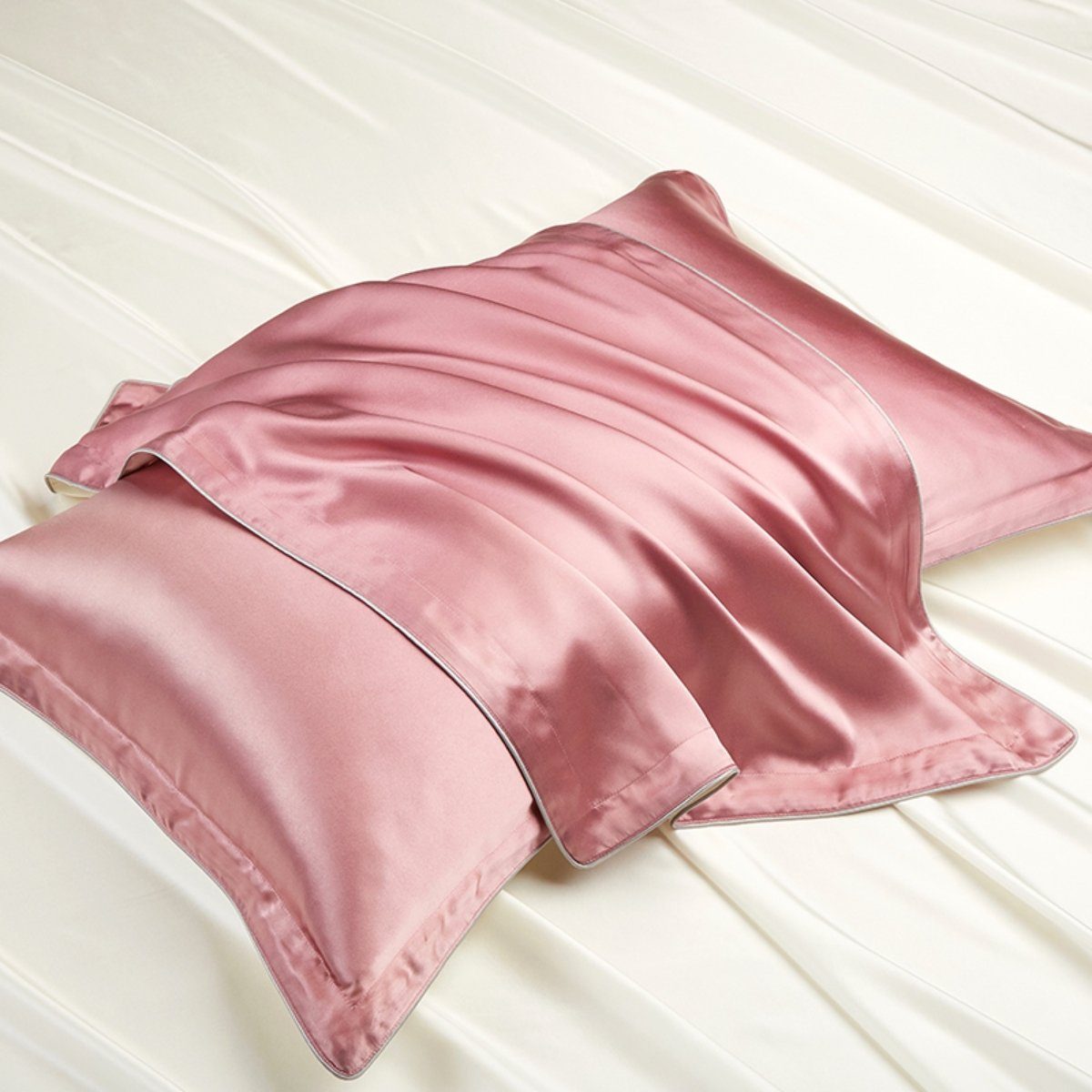 100% natural mulberry silk pillow sham single side Accessories LOVEFREYA 48 x 74 Pink 
