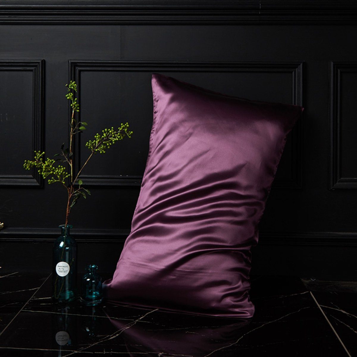 100% natural mulberry silk pillowcase set Accessories LOVEFREYA 48 x 74 Purple 