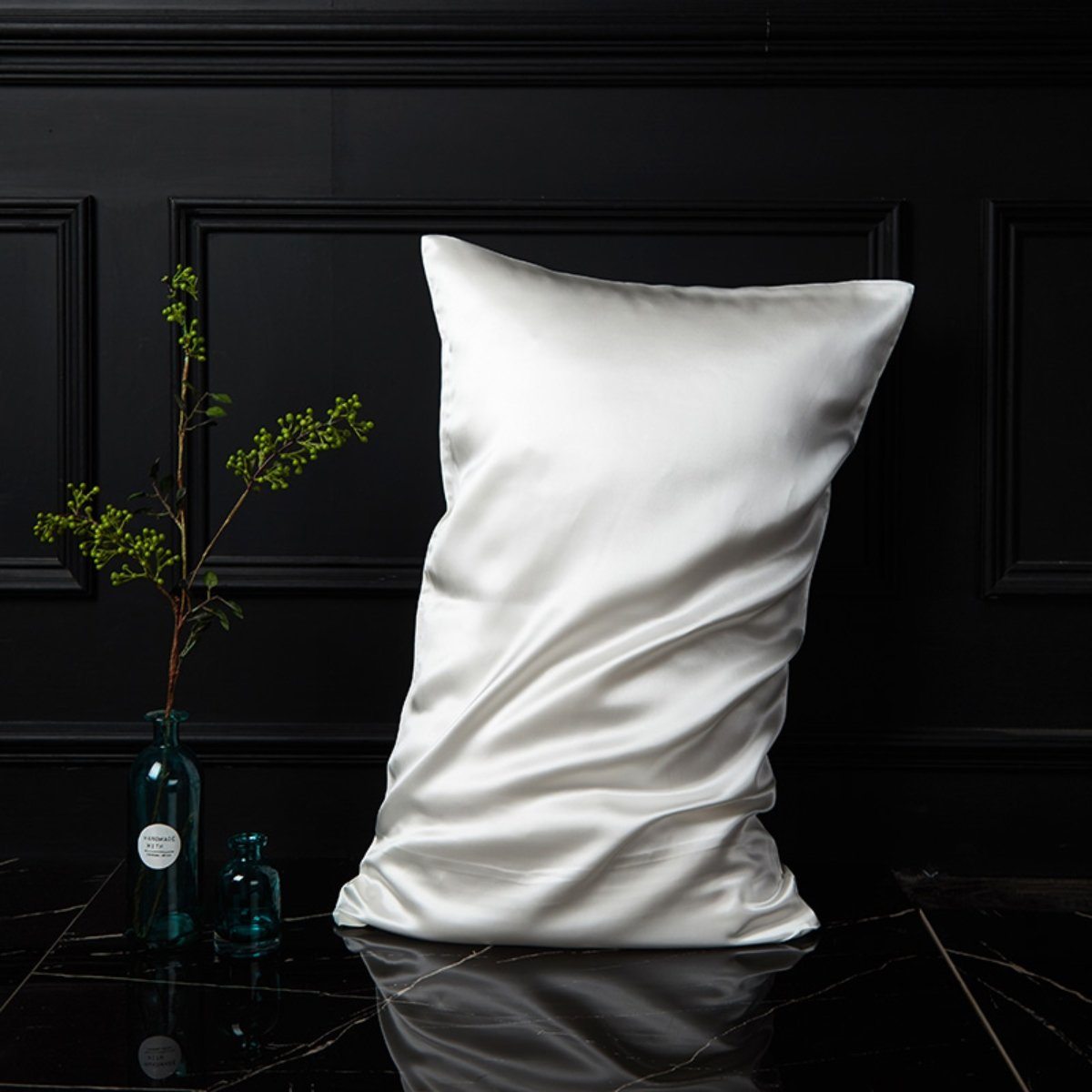 100% natural mulberry silk pillowcase set Accessories LOVEFREYA 48 x 74 White 