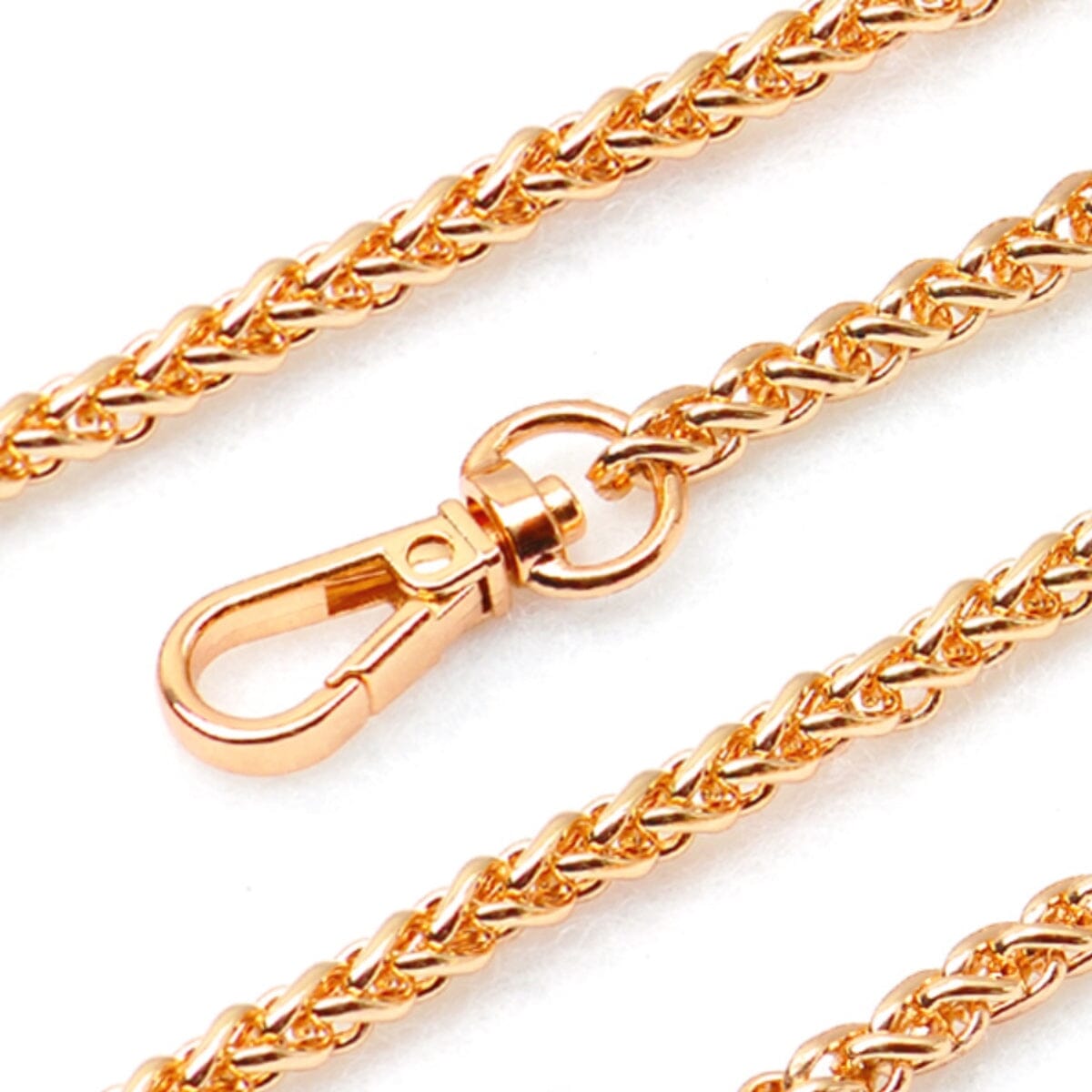 5mm plait weave metal chain Bags Accessories LOVEFREYA 35cm Gold 