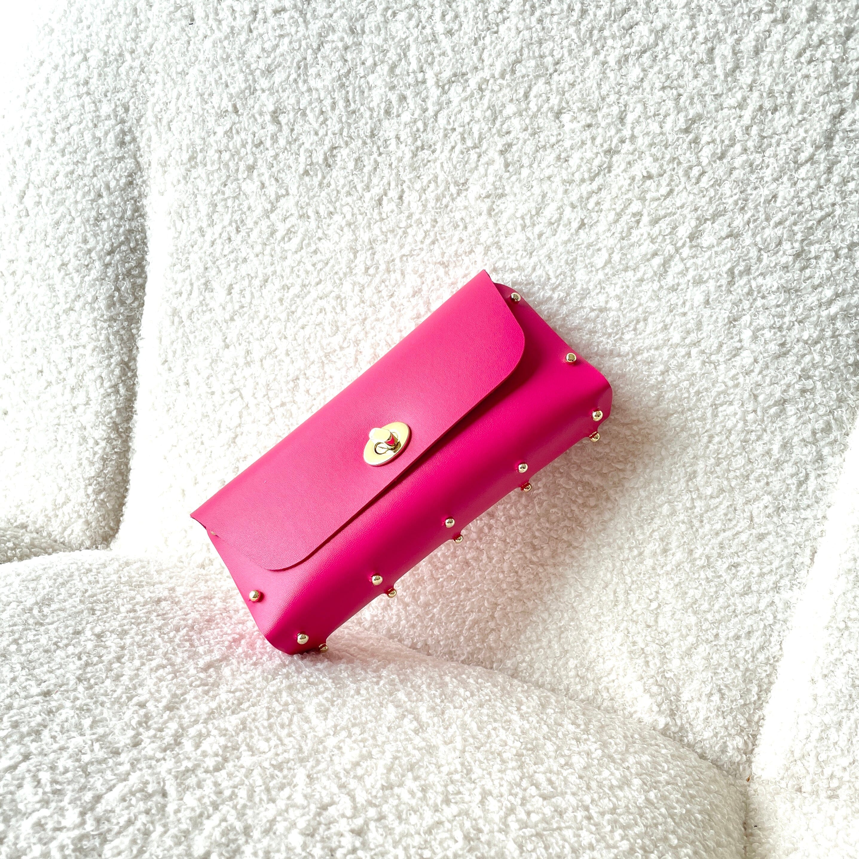 Janina daily clutch Accessories LOVEFREYA Hot pink Gold 