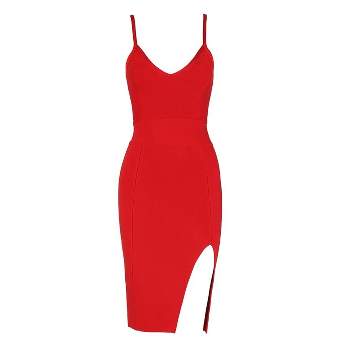 Louise side slit dress Dress Lovefreya.co S Red 