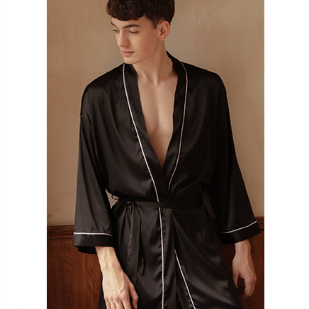 Oxford men's satin robe set Intimates LOVEFREYA 