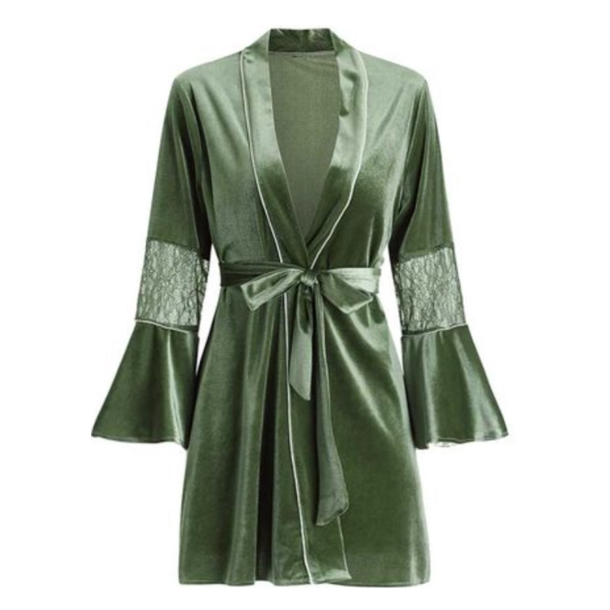 Pernilla velvet robe Intimates LOVEFREYA Free size Avocado green 